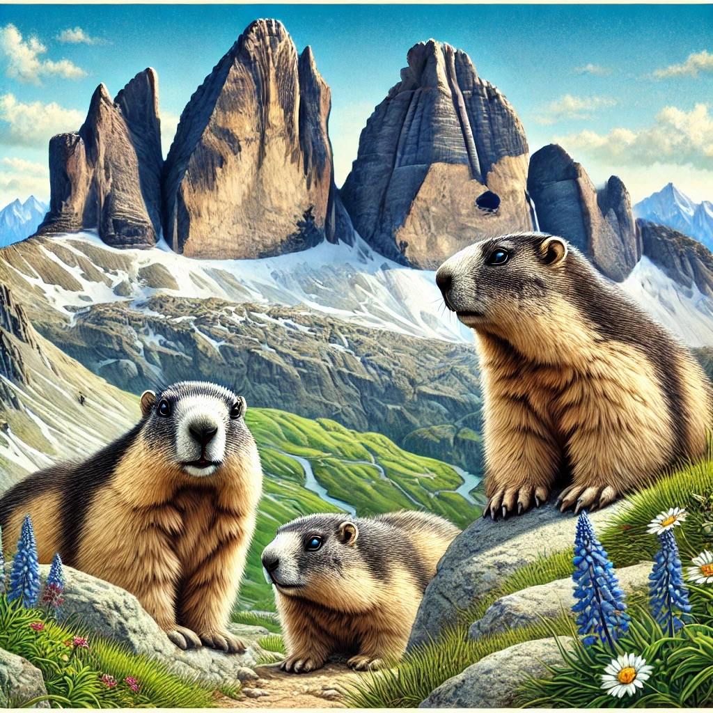 Marmotten bij de Col de la Croix de Fer